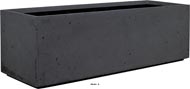 Bac en Polystone Splitt Ext. Claustra L 100x 35 x H 80 cm Noir