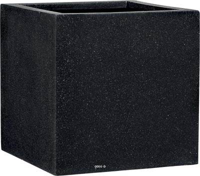 Bac fibres de verre/ composite Teras extérieur Cube L27x27xH27cm Noir