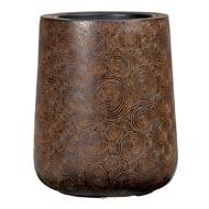 Bac fibres de verre Ext chaudron bas 47cm H57cm marron grav
