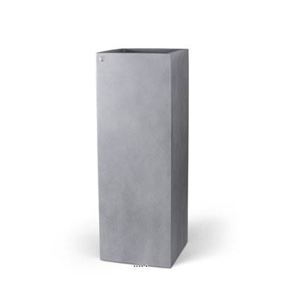 Bac fibres de verre  35x35cm H100cm Ext IF carré haut gris clair