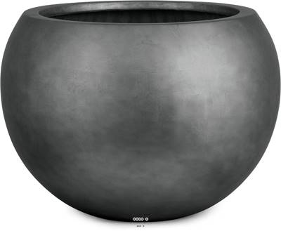 Bac résine synthétique Ø 40 cm H 32 cm Int. boule métal anthracite