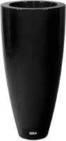 Bac fibres de verre robuste et revêtement gelcoat qualité marine Ø 38 cm H 80 cm Ext. bullet noir glossy