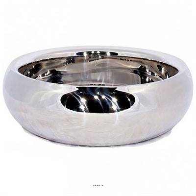 Bac acier inoxydable Ø 40 cm H 11 cm Ext. bol argent
