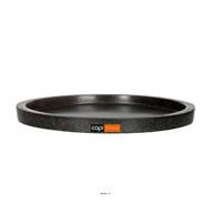 Bac en pures Fibres Baya Ext. rond plat 31x3 cm noir