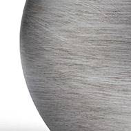 Joli pot rétro forme boule argent en matières synthétiques H 15 x D 18 cm Argent
