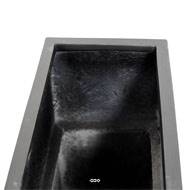Jardinière haute en fibre de verre H 60 cm Noir