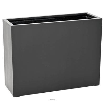 Jardinière haute en fibre de verre H 60 cm Noir