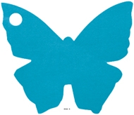 Marque Place x10 Papillon Turquoise 4 x 4 cm