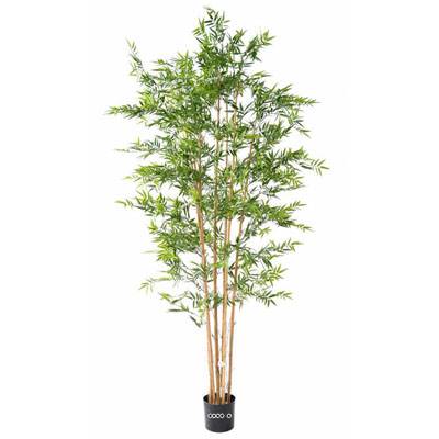 Bambou artificiel en pot special UV pour extérieur H 240cm Vert