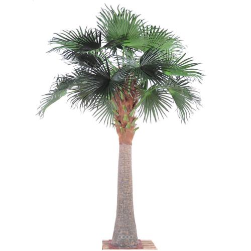 Palmier Chamaerops Washingtonia artificiel H 380 cm sur platine