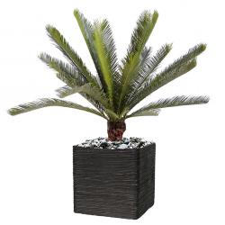 Palmier Artificiel Cycas en pot H 100 cm Vert