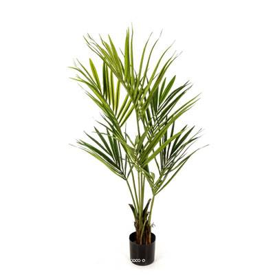 Palmier Kentia artificiel en pot H 140 cm 112 feuilles Vertes