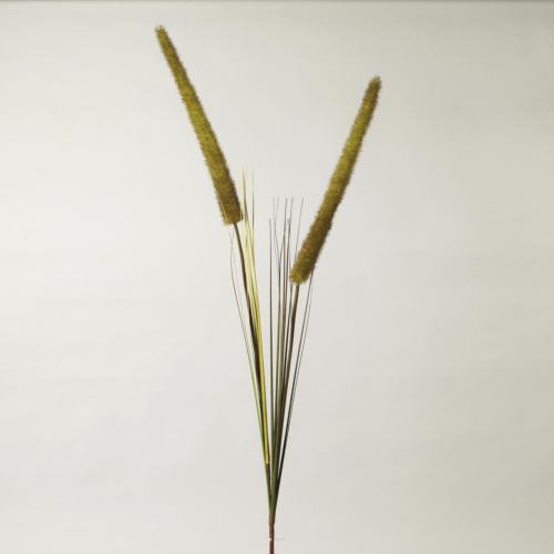 Graminée artificielle herbe H 110 cm 2 chatons et isolespis Vert