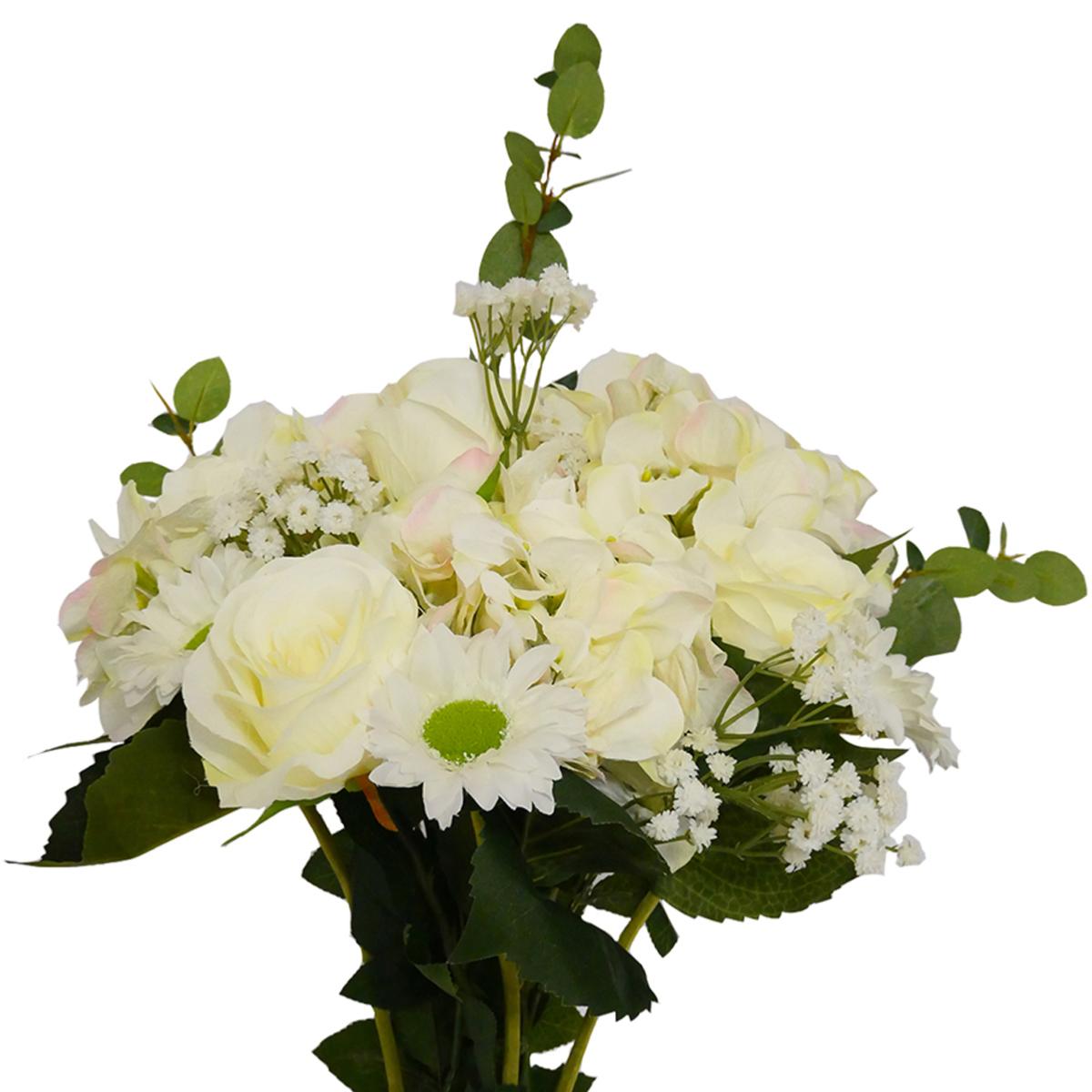 Bouquet artificiel création fleuriste H 70 cm rêverie blanche |  Artificielles.com