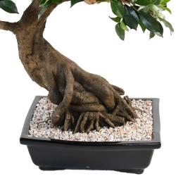 Bonsaï Ficus Artificiel H 80 cm D 77 cm en pot