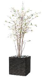 Cerisier en fleurs artificiel 10 troncs bois en pot H 150 cm