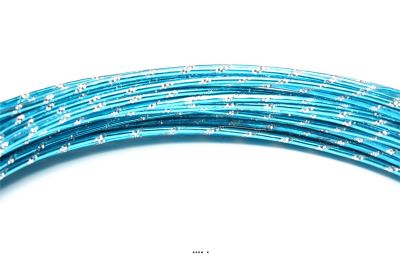 Fil aluminium diamant Bleu Turquoise souple D2mm L10 mètrès déco