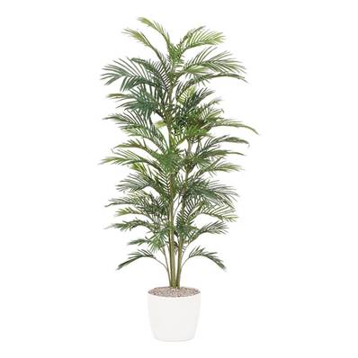 Palmier Areca artificiel H 90 cm 4 troncs pot ceramique